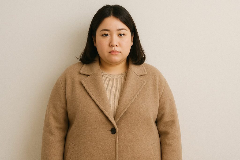 着膨れしている女性