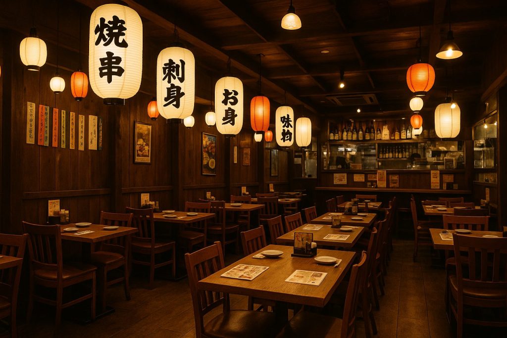 居酒屋の店内。