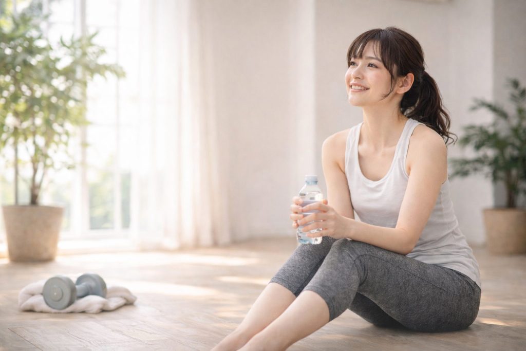 穏やかな表情の女性のイメージ画像